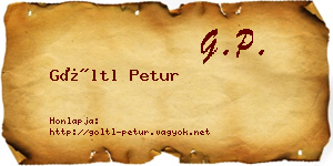Göltl Petur névjegykártya